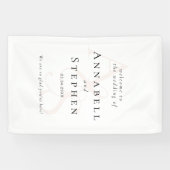Banderoles Élégant, Classique, Monogramme, Mariage blanc (Horizontal)