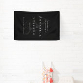 Banderoles Élégant, Classique, Monogramme, Noir, Mariage (Insitu)
