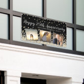 Banderoles Elégant Collage Photo Gold Silver 25e anniversaire (Bâtiment extérieur)