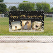 Banderoles Elégant Collage Photo Silver Gold 50e Anniversaire (En situation)