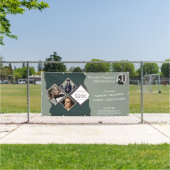 Banderoles Élégant Collage photo vert Professionnel Affaires (Insitu)