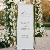 Banderoles Elegant Custom Names and Date Ceremony