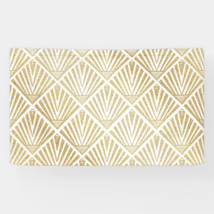 Banderoles Elégant design art déco en palmier doré