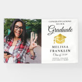 Banderoles Élégant Diplôme d'or Photo Casquette (Horizontal)