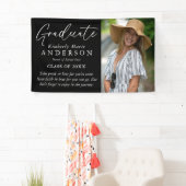 Banderoles Élégant Diplômé Photo & Citation Graduation (En situation)