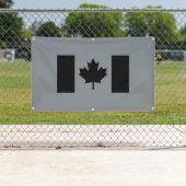 Banderoles Élégant drapeau canadien en noir (En situation)