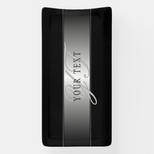 Banderoles Élégant écriture de script de monogramme modifiabl (Verticale)