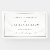 Banderoles Élégant enterrement | Fête classique de la vie (Horizontal)