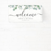 Banderoles Elégant Eucalyptus Mariage de verdure Bienvenue (Insitu)
