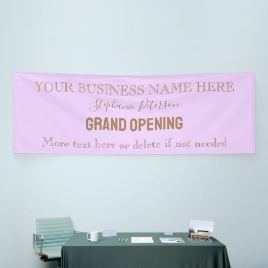 Banderoles Élégant Fille Solide Lumière Violet Lilac Texte Pe (Salon professionnel)