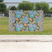 Banderoles Élégant Fleur Bleu Périwinkle Floral Classic (En situation)