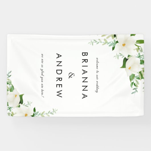 Banderoles Elegant Floral Wedding (Horizontal)