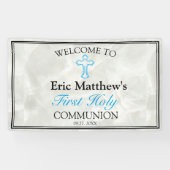 Banderoles Elégant Garçons de marbre Première Communion Saint (Horizontal)