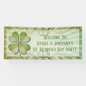 Banderoles Élégant Glover Vert Or St Patrick'd Day Party (Horizontal)