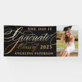 Banderoles Élégant Gold Calligraphy Classe de 23 (Horizontal)