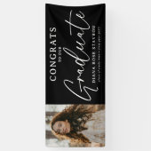 Banderoles Elegant Grad Photo Félicitations Diplômé (Vertical)