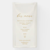 Banderoles Elegant Ivory Wedding Bar Menu Banner  (Verticale)