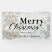 Banderoles Elégant Joyeux Noël Fête Bienvenue (Horizontal)