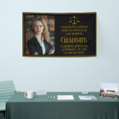 Banderoles Elegant Law School Photo Graduation Party Black (Salon professionnel)