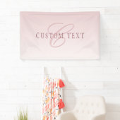 Banderoles Élégant lettrage et monogramme | Rose Ombre (En situation)