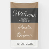 Banderoles Élégant Mariage de script gris clair simple (Vertical)