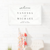 Banderoles Élégant Mariage simple noir et blanc (En situation)