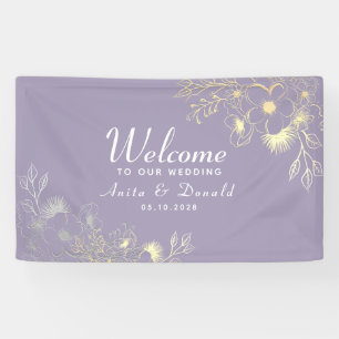 Banderoles Élégant Mariage violet