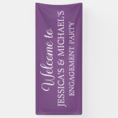 Banderoles Élégant mariage violet Script (Vertical)