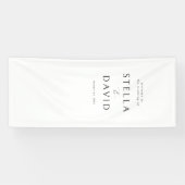 Banderoles Élégant minimaliste Mariage de bienvenue Vinyl Ban (Horizontal)