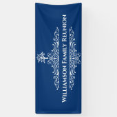 Banderoles Elégant Modern Family Tree Monogram Événement (Vertical)