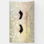 Banderoles Élégant Moderne Chic Glamour Bokeh Faux Lashes (Vertical)