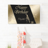 Banderoles Élégant Moderne Design élégant, Lumineux, Fleurs H (En situation)