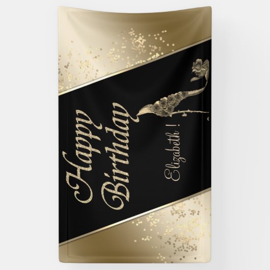 Banderoles Élégant Moderne Design élégant, Lumineux, Fleurs H (Vertical)