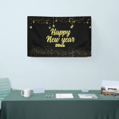 Banderoles Elégant moderne Noir et Or Bonne année (Salon professionnel)