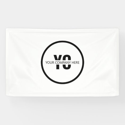 Banderoles Élégant Monogramme personnalisé Marque d'entrepris (Horizontal)