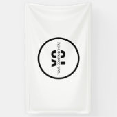 Banderoles Élégant Monogramme personnalisé Marque d'entrepris (Vertical)