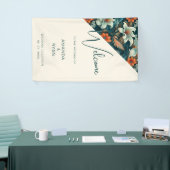 Banderoles Élégant Motif à fleurs tropicales Mariage (Salon professionnel)