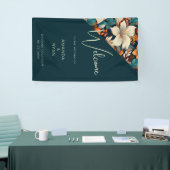 Banderoles Élégant Motif à fleurs tropicales Mariage (Salon professionnel)