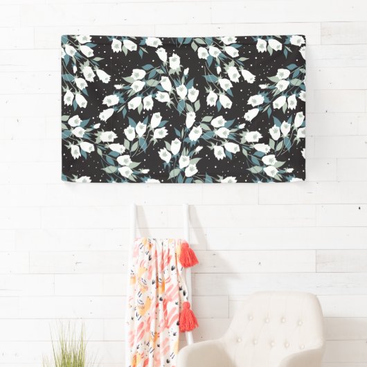 Banderoles Élégant Motif de fleur de tulipe Arrière - plan no (En situation)