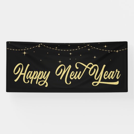 Banderoles Elégant or Bonne année (Horizontal)