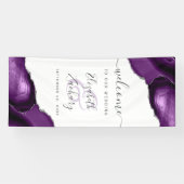 Banderoles Elegant Purple Silve Agate Corners Wedding Welcome (Horizontal)