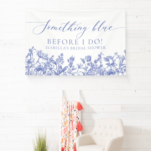 Banderoles Élégant quelque chose de bleu avant de faire Fête  (Insitu)