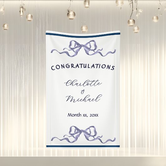 Banderoles Elegant Ribbon Romantic Wedding Congratulations 