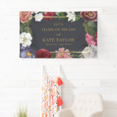 Banderoles Élégant Rose Floral funeral Service commémoratif B (En situation)