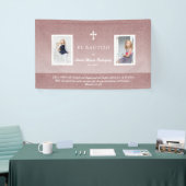 Banderoles Elégant Rose Gold Bautizo Baptism Girm Photo (Salon professionnel)