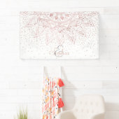 Banderoles Elégant Rose Gold Dots Mandala (En situation)