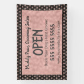 Banderoles Élégant Rose Gold Empreintes de pattes Animaux de  (Verticale)