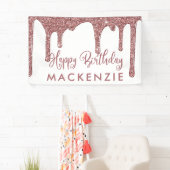 Banderoles Elégant Rose Gold Sparkle Parties scintillant Driv (En situation)