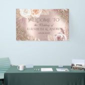 Banderoles Elégant Rose Parties scintillant Or Ombre Boho Fle (Salon professionnel)