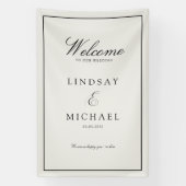 Banderoles Elegant Royal Ivory & Black Wedding (Verticale)